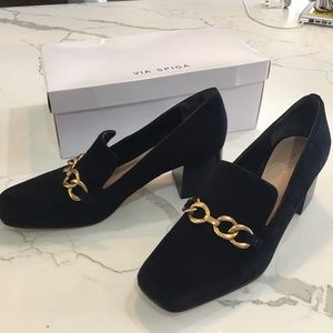 Via Spiga Basie Buckled Suede Pump